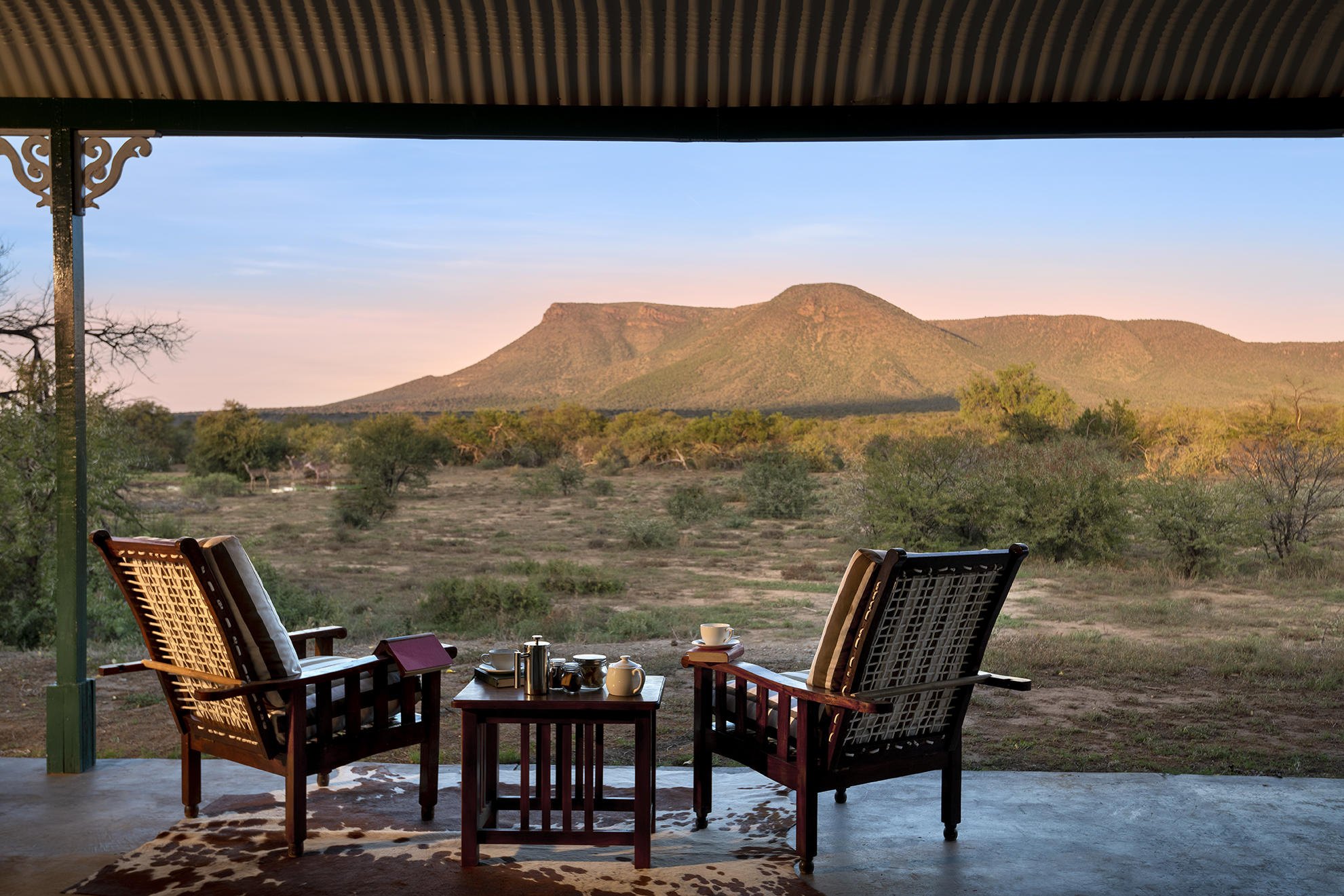 As well as a private verandah overlooking a waterhole