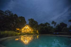 Gal Oya Lodge - Pool at Night