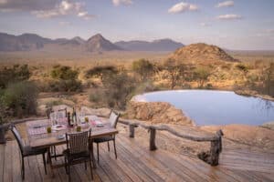 Kenya - Sarara Camp - Dining Terrace