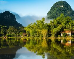 Tam Coc Garden - External over lake